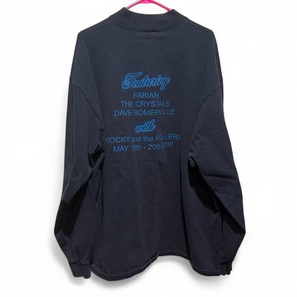 Vintage Lost in the 50s T Shirt Mens XL Navy Hot Rod Y2K Idaho Long Sleeve - Picture 2 of 4